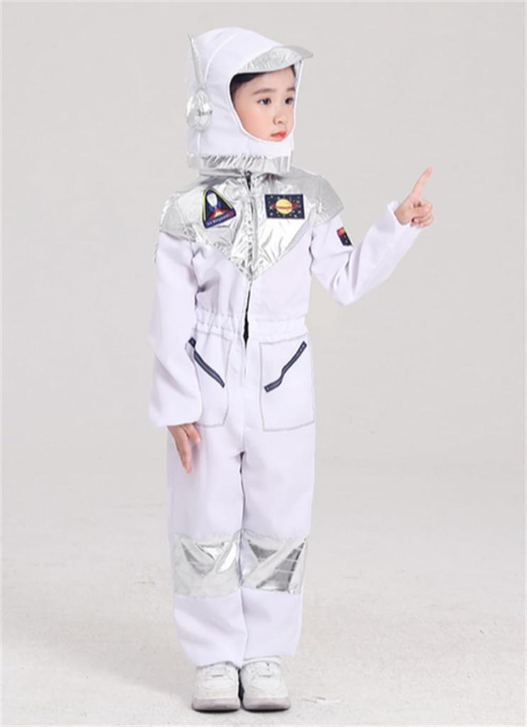 Lhyxuuk Kids' Astronaut Space Suit Halloween Costume, Cosplay Costume for Boys and Girls, Alien Pilot Costume, Perfect for Halloween Parties, Events,