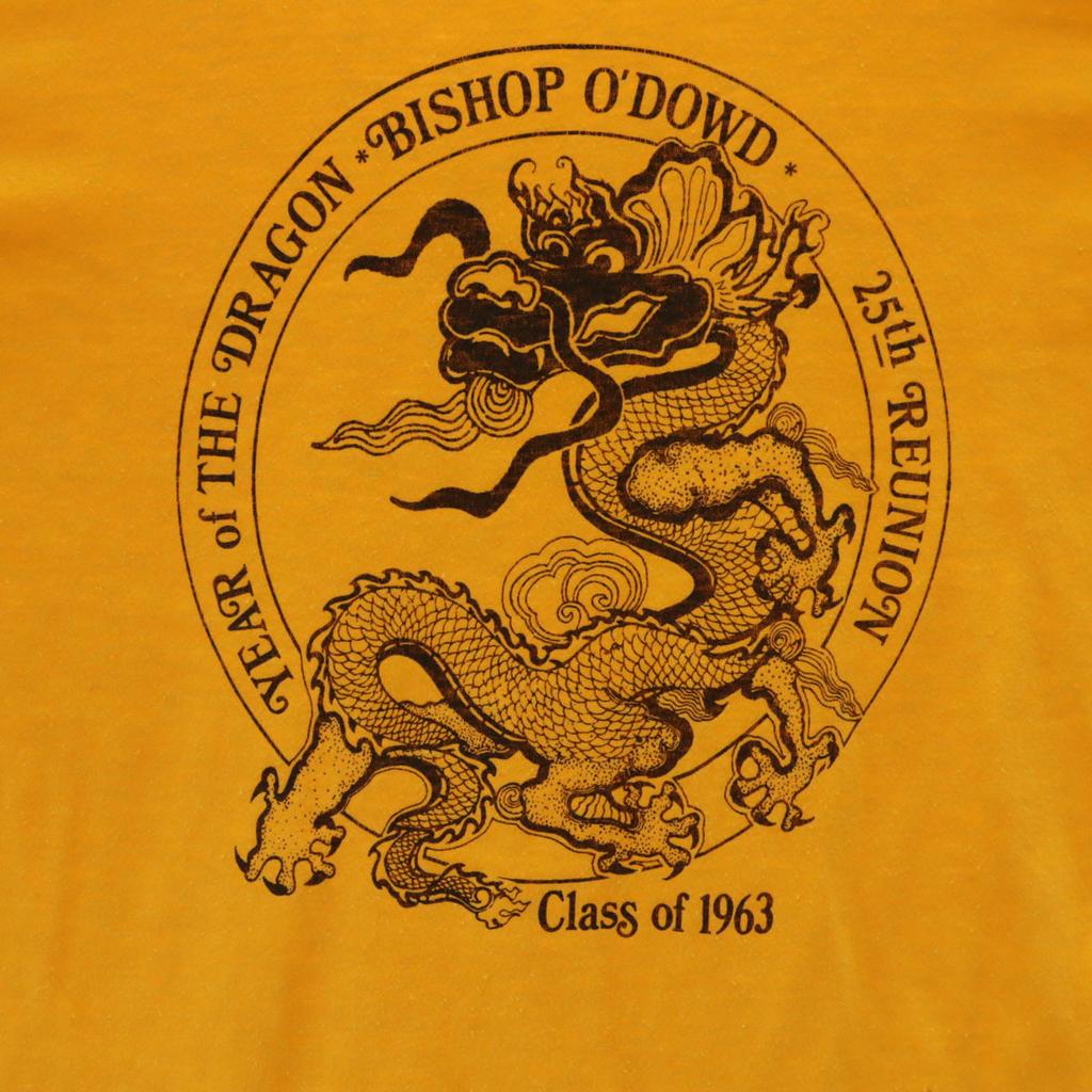 Healthknit 80s Made In USA Vintage Dragon Print Short Sleeve T-shirt Men's Used