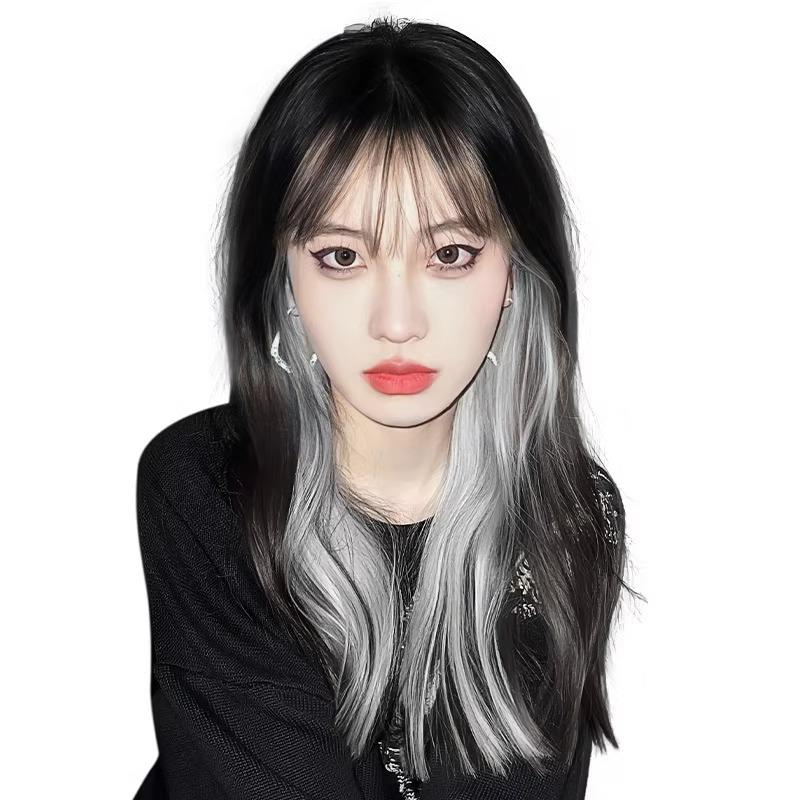 Seamless Gradient Clip-in Ear Dye Hair Extensions for Women