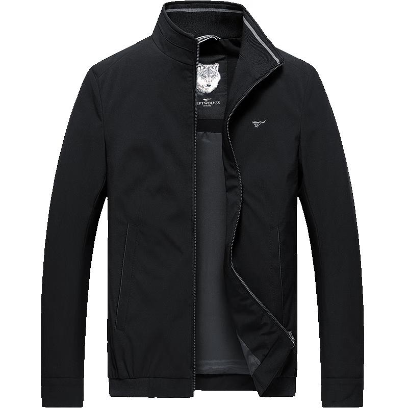 SEPTWOLVES Men's Business Casual Stand-Collar Jacket