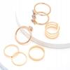 Gold Retro Punk Boho Ring Set 68