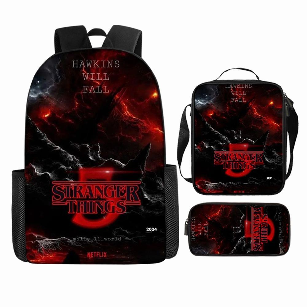 Stranger Things5 Rucsac pentru copii+geantă de umăr+etui pentru creioane KTB