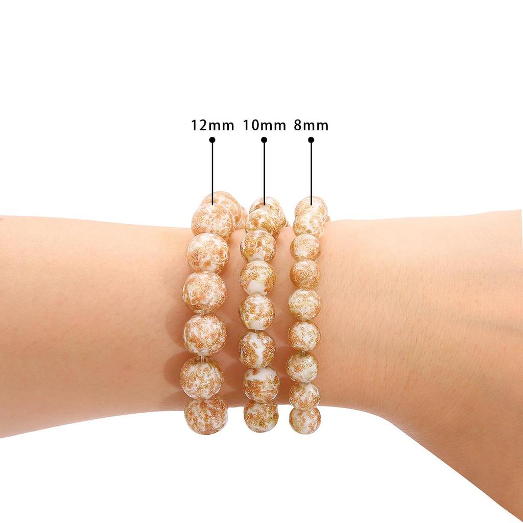 10pcs/Bag Glass Beads Round Ball Handmade Luminous Lampwork Loose Beads for Earring Bracelet Necklace DIY Jewelry Making Findings