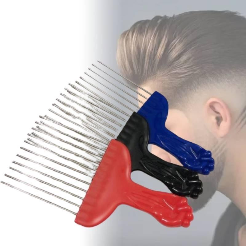 Metal Comb Hair Styling Fork Detangle Salon Men Hairdressing Oil Head Combs