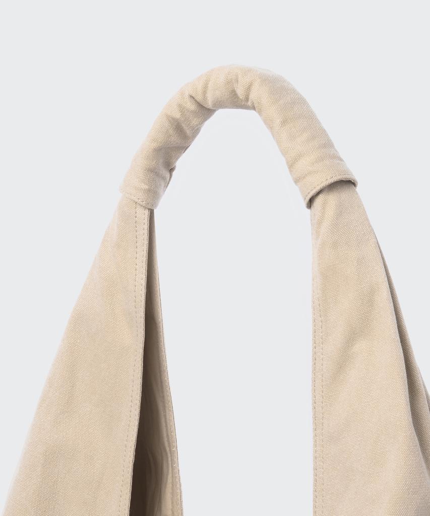 Musinsa Standard Washed Canvas Drippin Shoulder Bag [Light Beige]