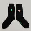 Bambi Black. Soft Organic Non-compression Illustrated Socks