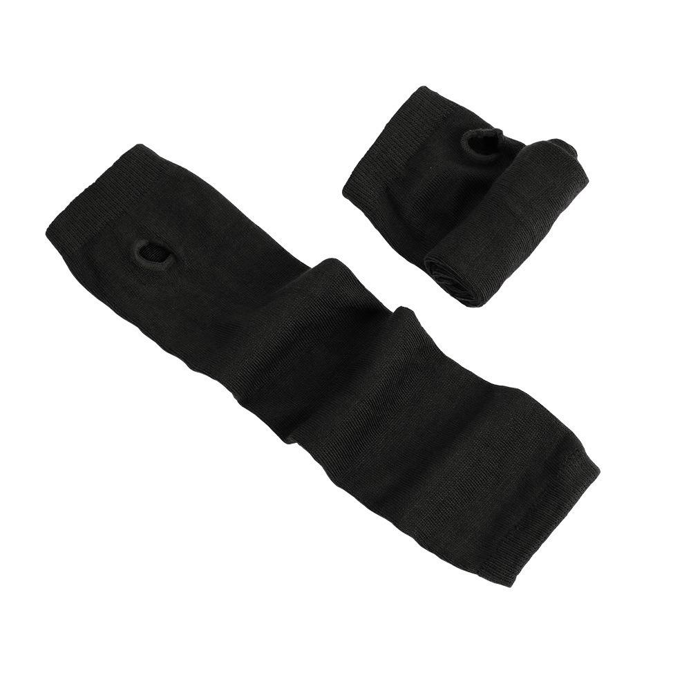 Arm Cover Fingerless Long Glove Striped Cool Stretch Gloves Women Girls Elbow Mitten Winter Season