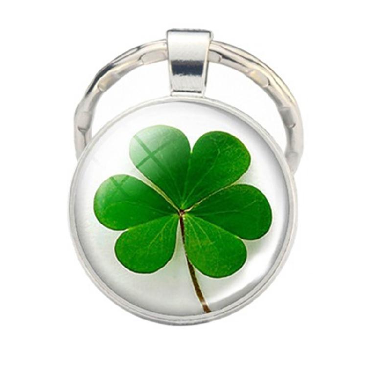 Clovers Keychain Lucky Keyring Ornament Backpack Bag Accessories Jewelry Gift