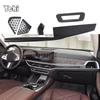 For BMW X5 X6 X7 G05 G06 G07 2026-2026 Real Carbon Fiber Car Center Console Panel Decoration Cover Trim LHD Interior Accessories