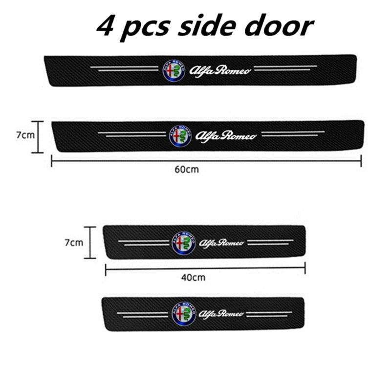 Naklejki Samochodowe Dla Alfa Romeo Naklejka Samochodowa z Włókna Węglowego Pasek Ochronny Drzwi Samochodu Bagażnika Naklejka Dla Alfa Romeo Giulia Stelvio MiTo Gi