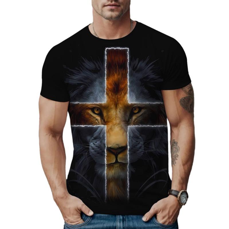 New 3D Digital Printed Summer Abstract Personality Trend Adult Men's T-shirt