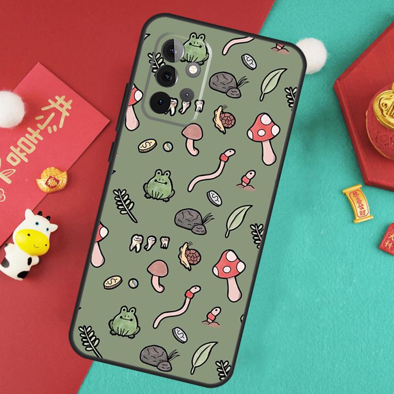 Cute Cartoon Frog Collage Case For Samsung Galaxy A56 A36 A26 A16 A06 A13 A33 A53 A15 A35 A55 A34 A54 A12 A32 A52 A17