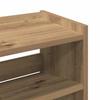 Artisan Oak Shoe Rack 60 x 25 x 81 cm Engineered Wood