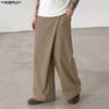 Pantaloni Lunghi Larghi a Gamba Larga Casual da Uomo con Elastico Posteriore e Chiusura a Fascia