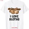 I Love Sloths Napping Sloth Relaxing T Shirt Vintage Streetwear Versatile Designer Clothes Homme Soft Vintage