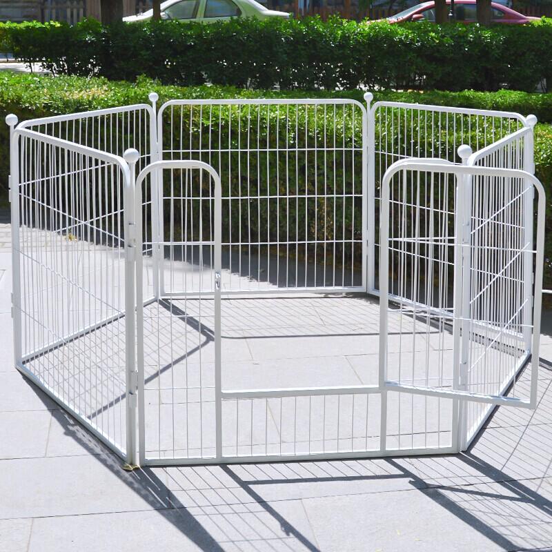

Black & White Indoor/Outdoor Dog Fence with Thicker Iron Wire Mesh Small 60*60*6 panels, 1.5 tube серебряный