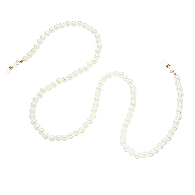 

Модная жемчужная цепочка для очков - Ожерелье против падения для солнцезащитных очков белый