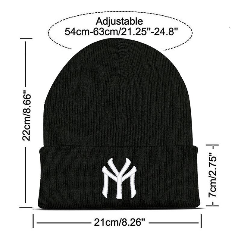 Winter Warm Beanie Hats For Women Men Letter MY Embroidery Knit Hat Unisex Cold Ski Hat Dropshipping Wholesale
