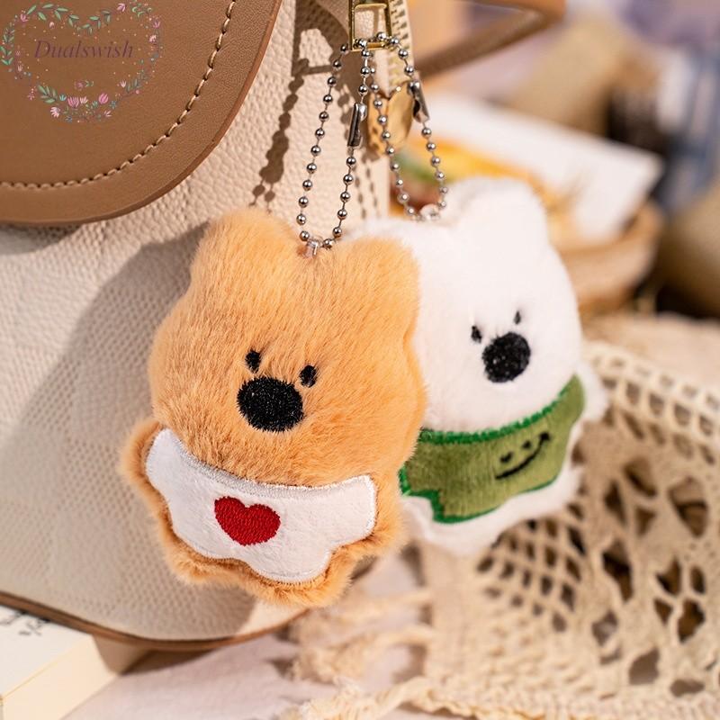 

Plush Bear Keychain Cartoon Animal Puppy Decoration Pendant Keychain Creative Doll Pendant Student Backpack Pendant Couple Gift Friend Gifts синій