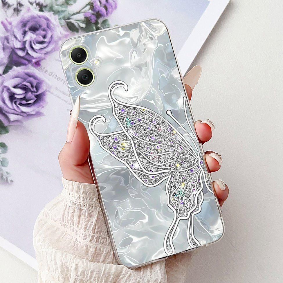 For Samsung A05 Case Clear Cute Cat Fashion Flowers Cool Painted Back Cover For Samsung Galaxy A05 Phone Case SM-A055F SM-A055M