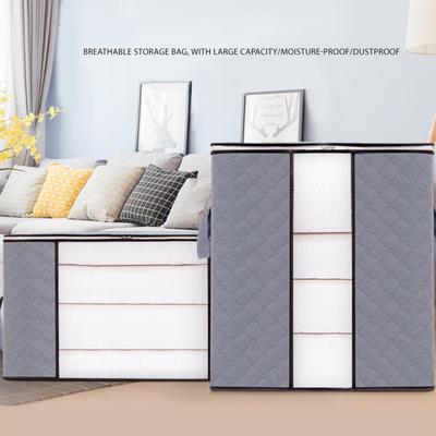 Large Clothes Storage Box with Cap Moistureproof Non-woven Bag Quilt Luggage Sundries Organizer