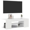 Fernsehtisch mit LED, moderner kreativer Design-Fernsehtisch, offenes Design-Display-Fernsehmöbel, 90x39x30 cm