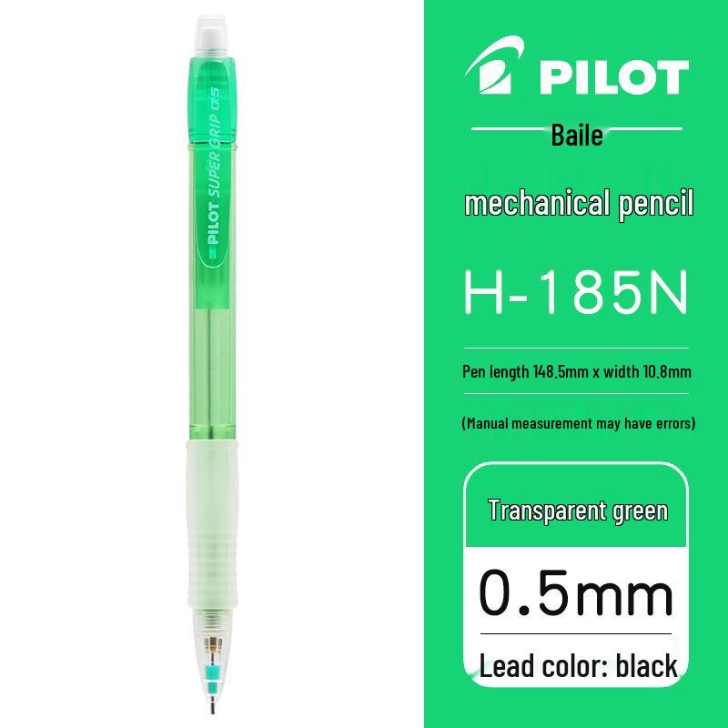 

Pilot H-185N Transparent Retractable Mechanical Pencil 0.5mm, Colorful Japan Series прозорий/зелений