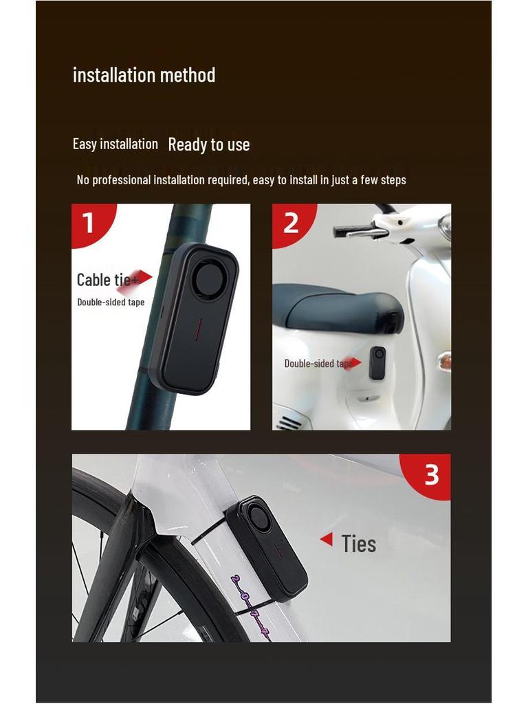 Outdoor Waterproof Remote-Controlled High-Volume Anti-Theft Alarm for Car and Bike