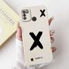 Protective Cases For Tecno Pop 4 Pro Case Lucky letters A-Z Soft Silicone White Cover For Tecno Pop 4Pro 4 PRO 6.52" Phone Shell