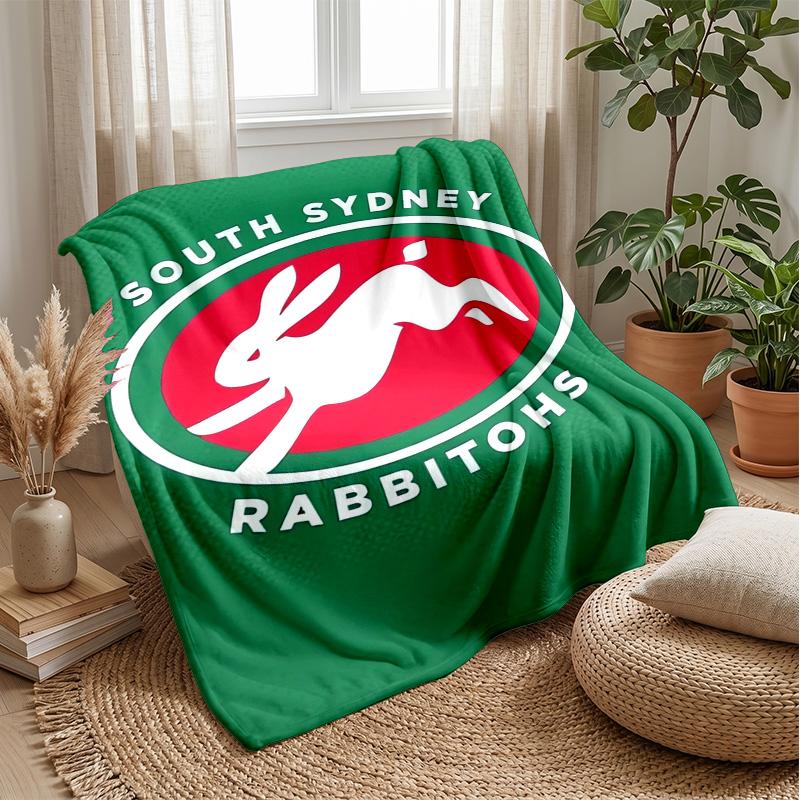 Coperta in Pile Flannel South Sydney Rabbitohs Coperta Calda e Accogliente per Divano Letto Viaggio Uso in Tutte le Stagioni