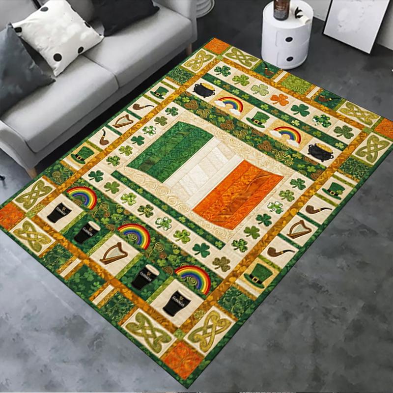 

2025 New St.Patrick s Day Carpet Rug for Living Room Bedroom Home Sofa Decoration,Kids play Non-slip Floor Mat69 40x60cm( 15x23in )
