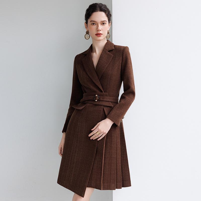 Ai Shang Chen Elegant Slimming High-Waisted Suit Dress for Autumn/Winter Formal Occasions M