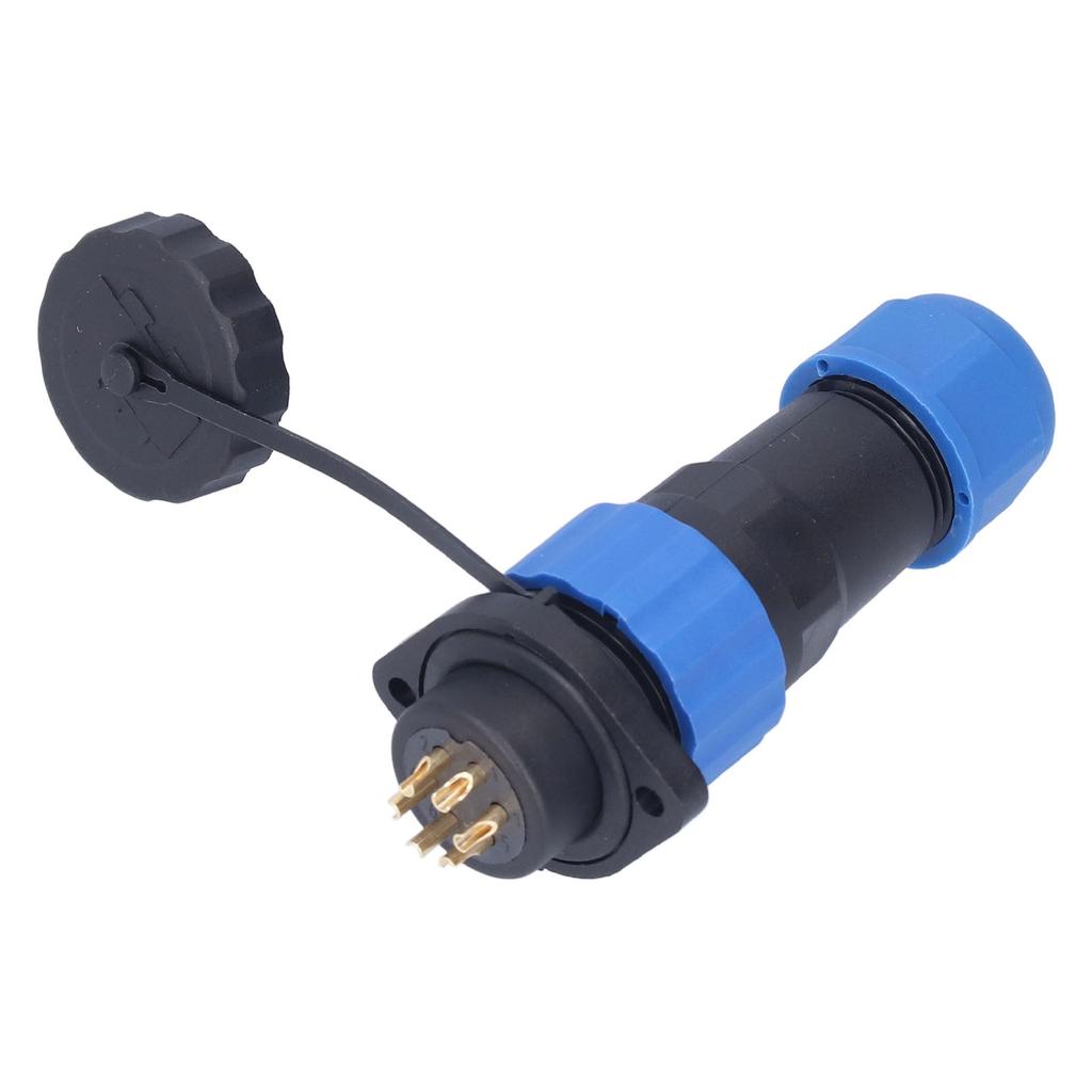 IP68 Waterproof Plug Socket Flange Aviation Power Connector Industrial Adapter AC380V SP206 Pin