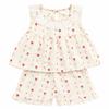 Floral Print Two-Piece Sleeveless Princess Set 1-4Y Top + Shorts Set Sleeveless Outfit  Toddler