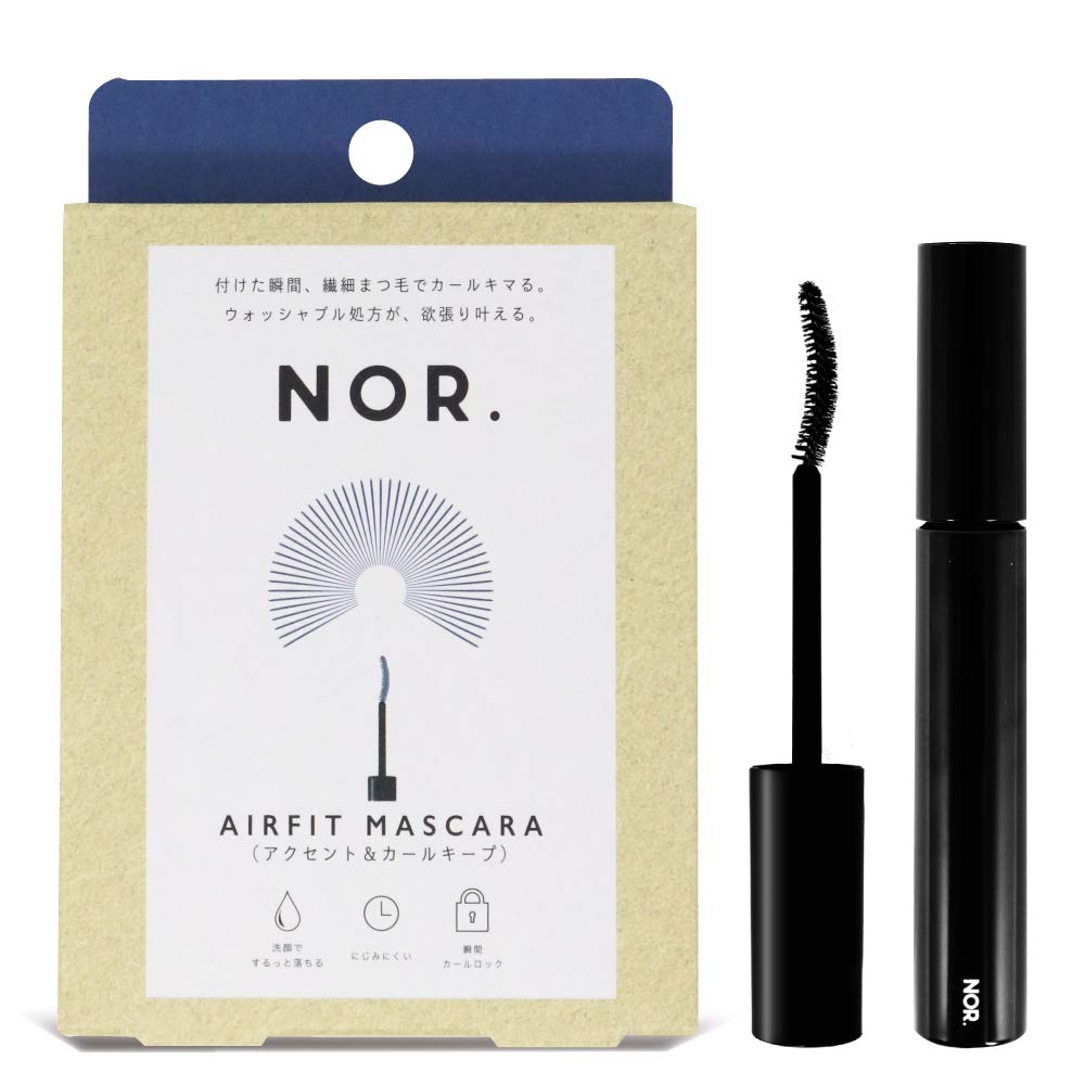

AC NOR. Air Fit Mascara [Easy Removal] x [Waterproof Curl-Retaining Power] (Accent & Curl-Retaining Color: Oriental Navy)