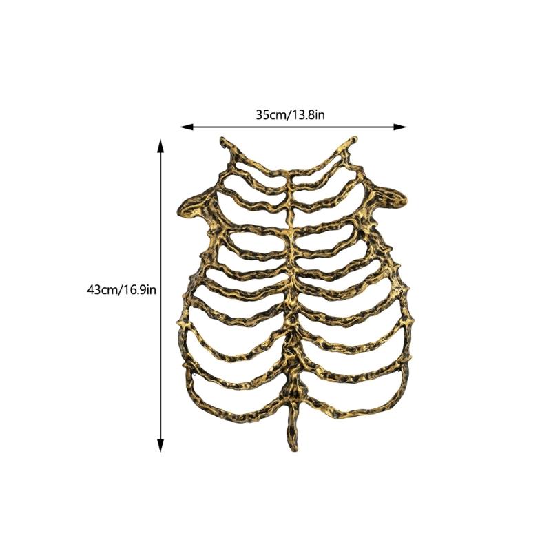 Scheletro di Plastica Realistico Costume Accessori Per Feste di Halloween e Spettacoli Teatrali Con Design Dettagliato