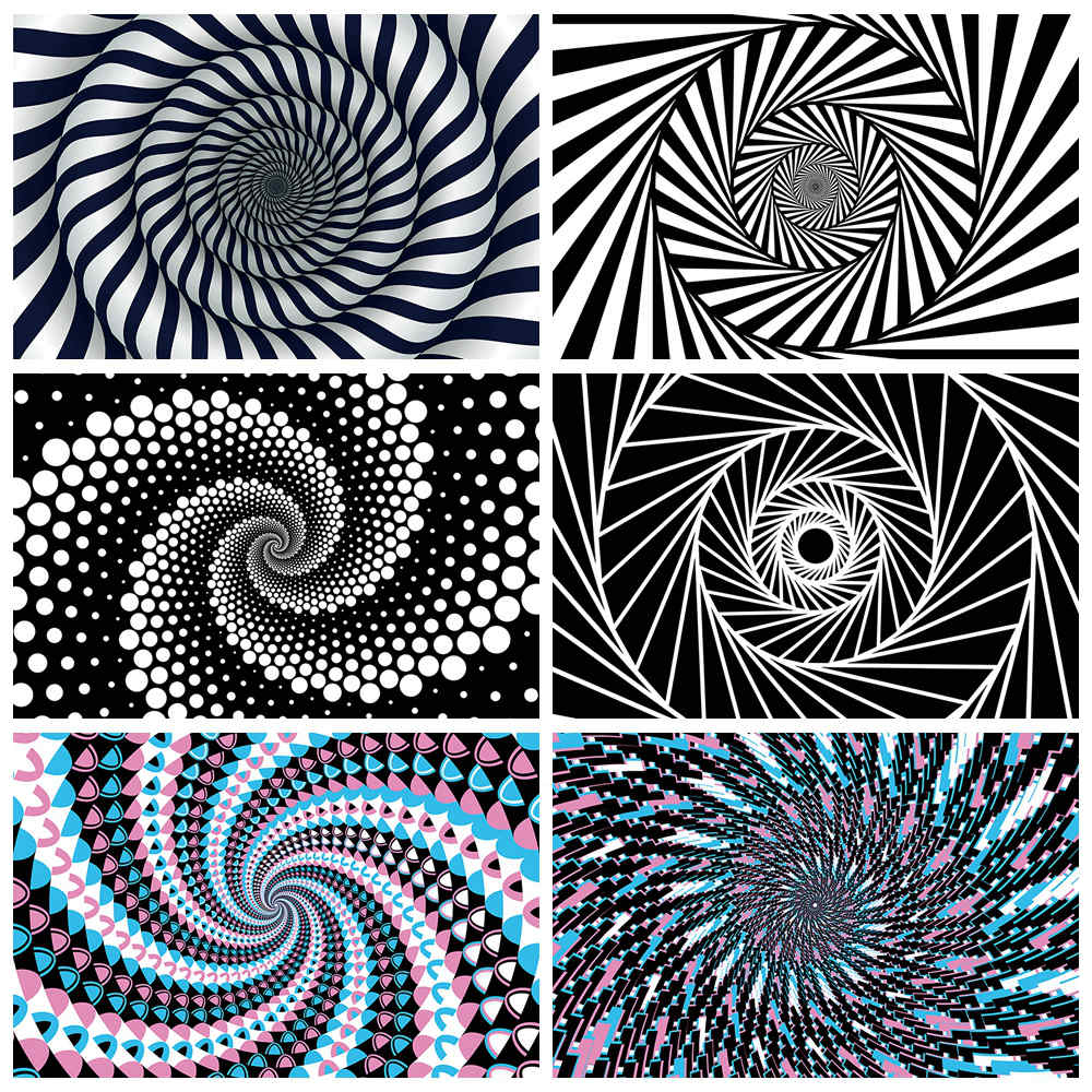 MOON.QG 3D Photography Wallpapers Backdrop Visual Illusion Background Swirl Geometric Home Wall Event Photo Studio Decorations