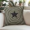 Green Star square Jacquard Pillow Cover for Sofa Office Waist Cushion Cover Home Decorative Pillowcase