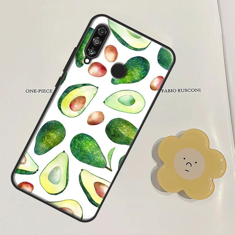 FUNNY AVOCADO Smile JOKE For Huawei Nova Y60 Y70 Y90 Y61 Y91 3i 7i 8i 11i Nova 9 10 SE 11 Pro P20 P40 P30 Lite Case