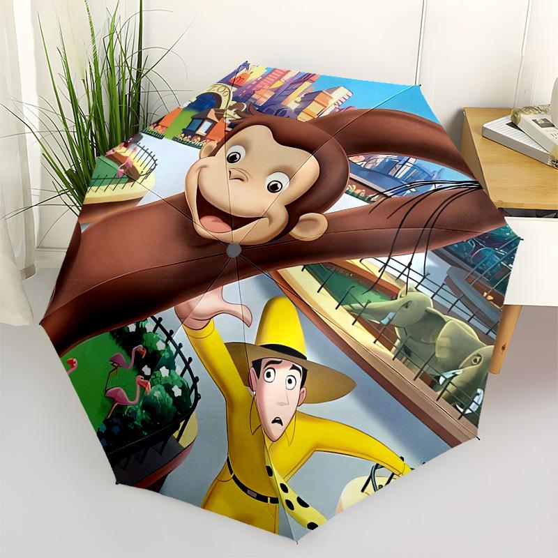 

Curious George, Zoo Automatic Opening and Closing, 8 rib Structure Portable Umbrella, Suitable for Men and Women in All Seasons Perfect Gif
