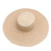 cm large brim natural raffia flat top straw hat women's summer handwoven seaside vacation beach flat edge hat