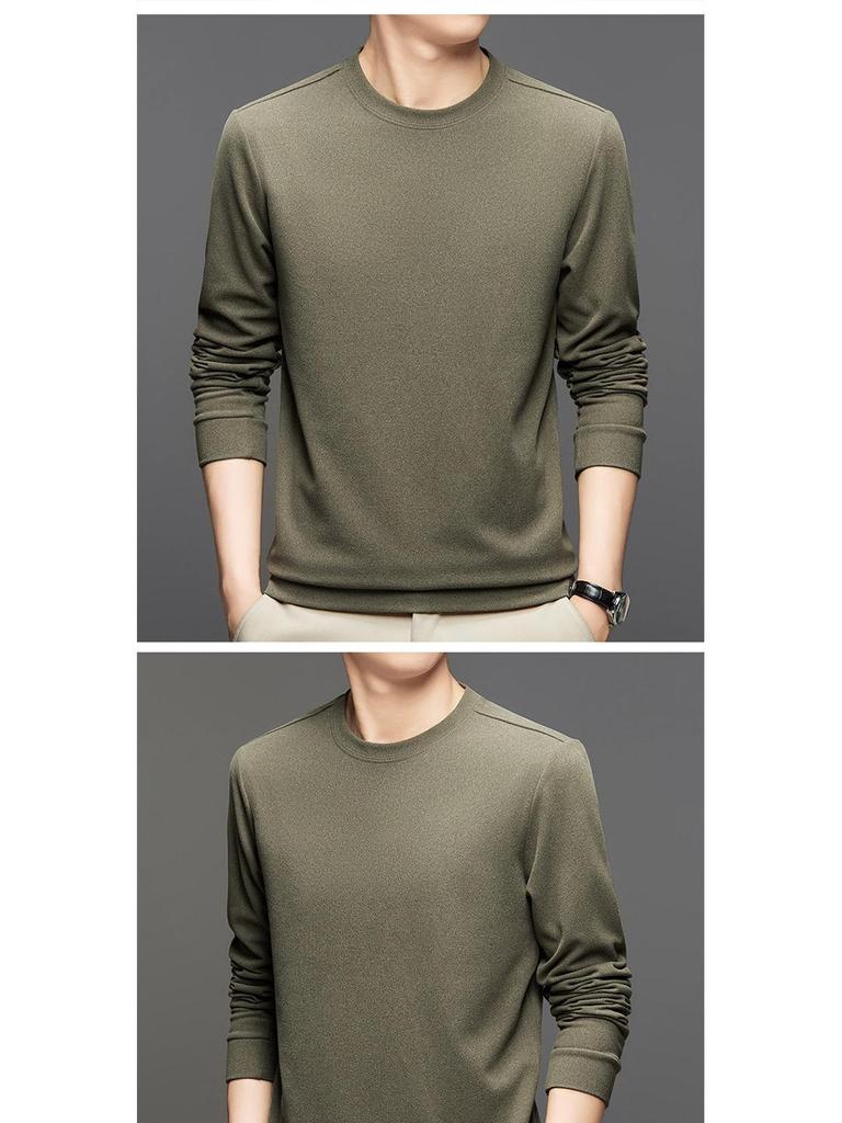 Woodpecker Men's 2025 Fleece-Lined Crew Neck Long Sleeve Sweatshirt for Autumn/Winter