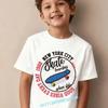 Personalized letters children's pure cotton short-sleeved boys' sports shirt,girls' casual top with cartoon print,summer T-shirt