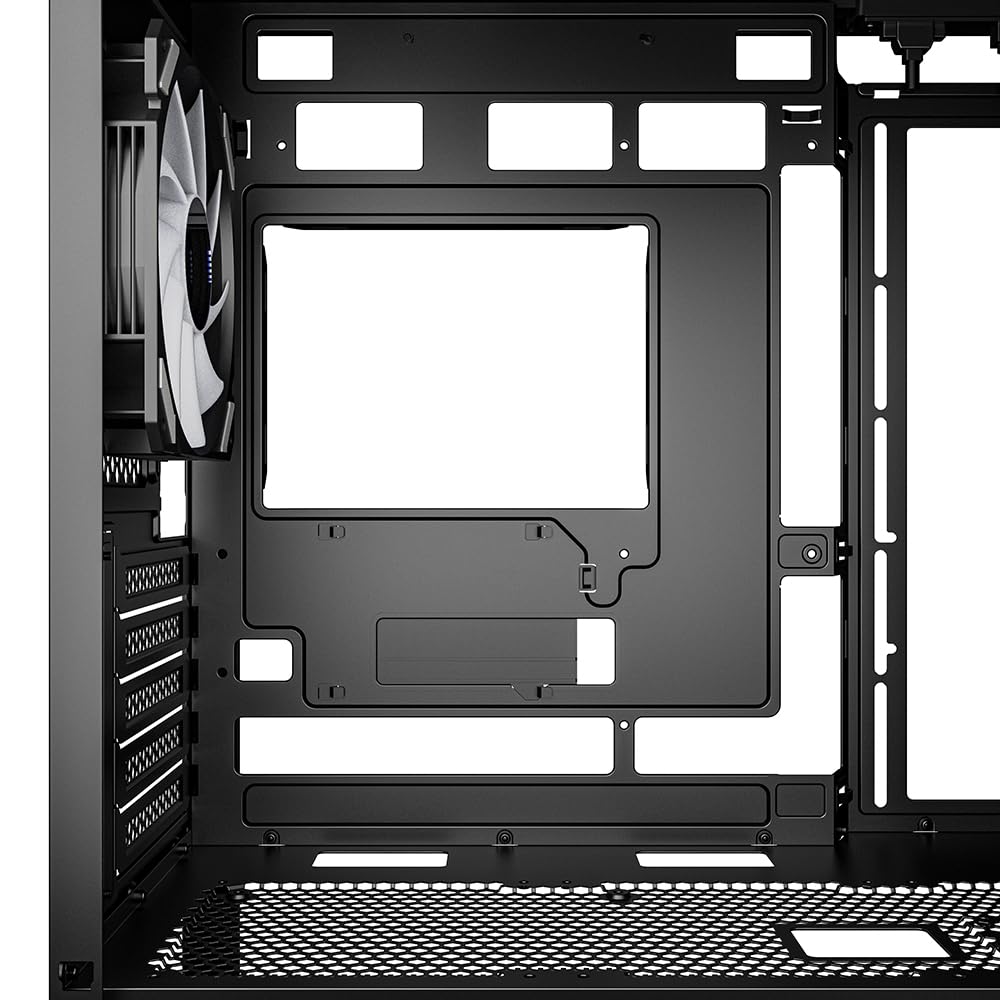 Sharkoon Micro-ATX PC Case MK3 RGB Black, Rear Connector Compatible, Supports 11 Fans, Compatible with Micro-ATXMini-ITX Motherboards, Includes 4 x