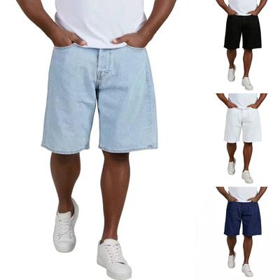 Short en jean décontracté et tendance pour homme - Coupe droite et ample, polyvalent et adapté à toutes les occasions, style streetwear américain