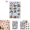 Christmas Static Cling Sticker Snowman Christmas Tree Decor Set For Holiday Window Decoration