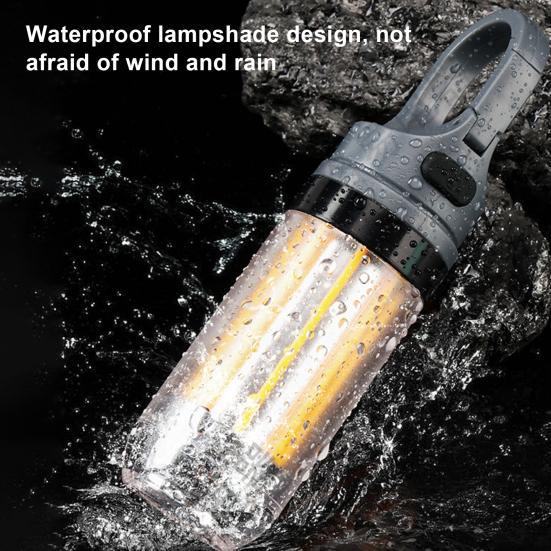 Światło kempingowe 2 w 1 z haczykiem Tryby Regulowane Przenośne Ładowane przez USB-C Super Jasne