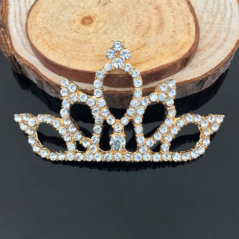 Engood 30Pcs Hollow Big Rhinestones Sewing Trim & Embellishments Craft Crown Button for DIY Hair Accessories Wedding Decortaion