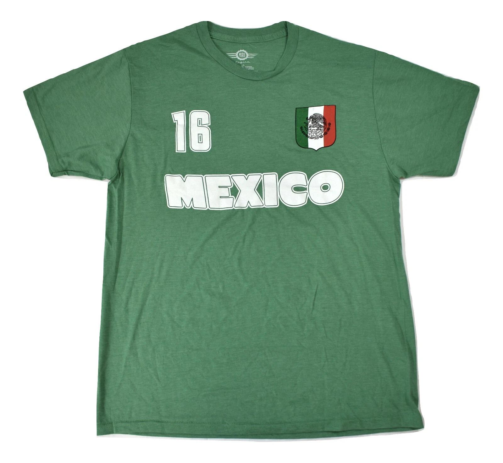 Mad Engine Mens Mexico #16 Soccer Fit Tee Shirt NWT M, L, 2XL S