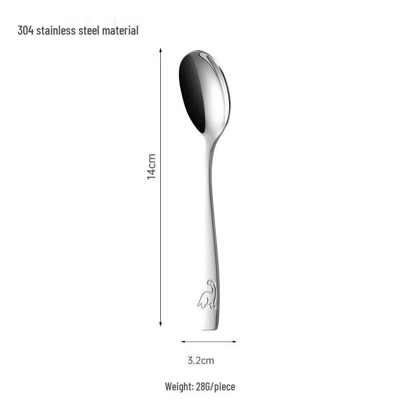 Qianxing Kids  Stainless Steel Dinosaur Spoon Set